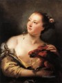 Woman with a Parrot Giovanni Battista Tiepolo